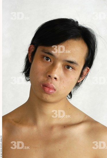 Whole Body Phonemes Man Asian Nude Slim Male Studio Poses