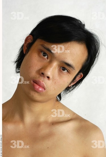 Whole Body Phonemes Man Asian Nude Slim Male Studio Poses