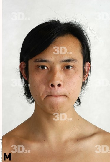 Whole Body Phonemes Man Asian Nude Slim Male Studio Poses