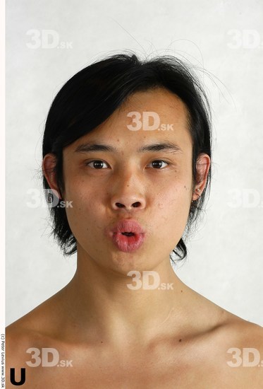 Whole Body Phonemes Man Asian Nude Slim Male Studio Poses