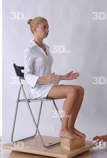 Whole Body Woman Artistic poses White Casual Slim