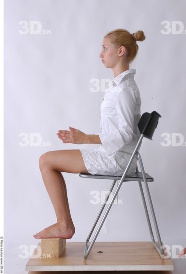 Whole Body Woman Artistic poses White Casual Slim