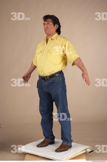 Whole Body Man Overweight Male Studio Poses