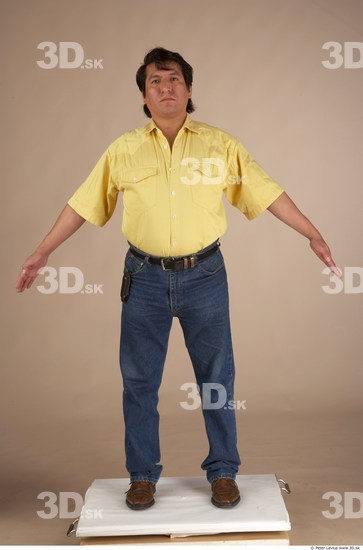 Whole Body Man Overweight Male Studio Poses