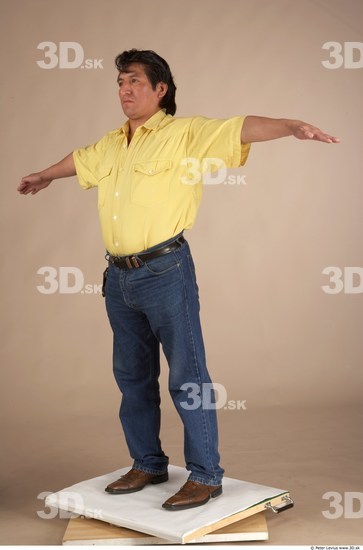 Whole Body Man Overweight Male Studio Poses