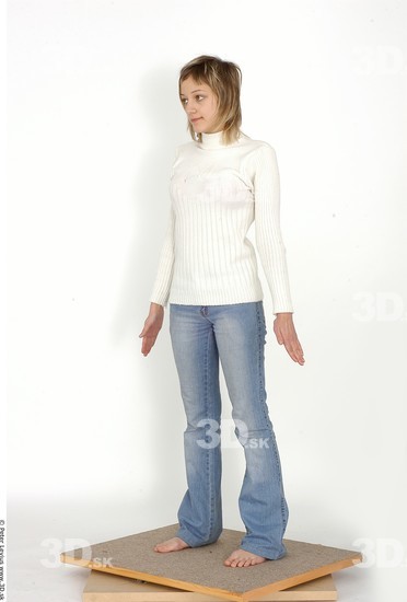 Whole Body Woman Casual Slim Studio photo references