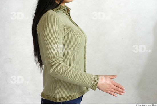 Arm Whole Body Phonemes Woman Animation references Asian Nude Casual Chubby Studio photo references