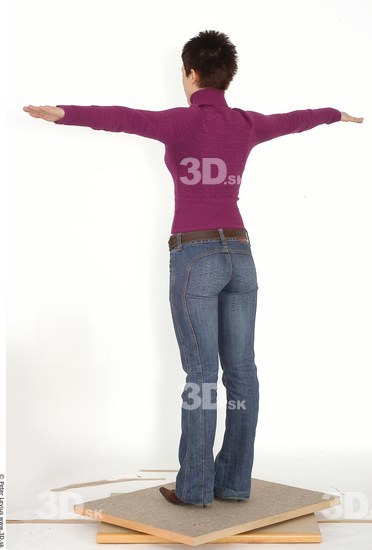 Whole Body Woman T poses Casual Average Studio photo references