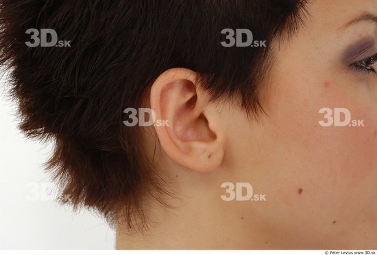 Ear Whole Body Woman Average Studio photo references