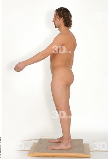 Whole Body Man Nude Muscular Studio photo references