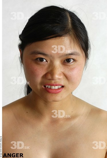 Face Whole Body Phonemes Emotions Woman Asian Nude Chubby Studio photo references