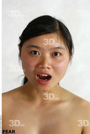 Face Whole Body Phonemes Emotions Woman Asian Nude Chubby Studio photo references