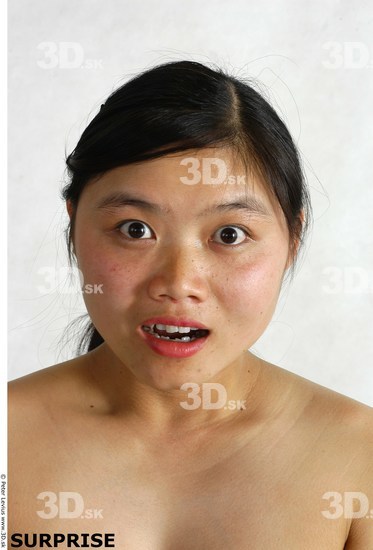 Face Whole Body Phonemes Emotions Woman Asian Nude Chubby Studio photo references