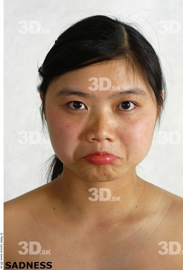 Face Whole Body Phonemes Emotions Woman Asian Nude Chubby Studio photo references