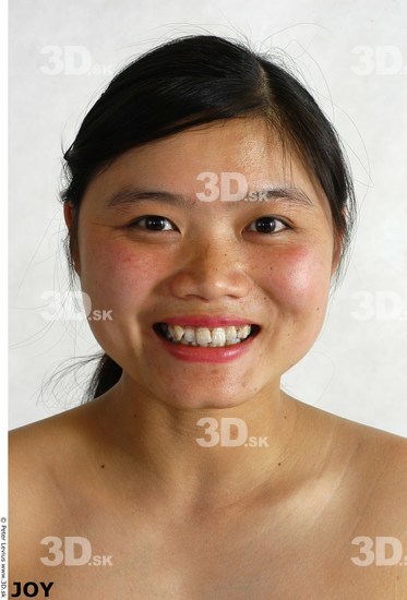 Face Whole Body Phonemes Emotions Woman Asian Nude Chubby Studio photo references