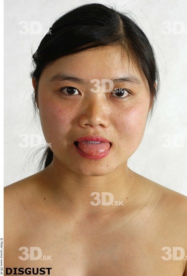 Face Whole Body Phonemes Emotions Woman Asian Nude Chubby Studio photo references