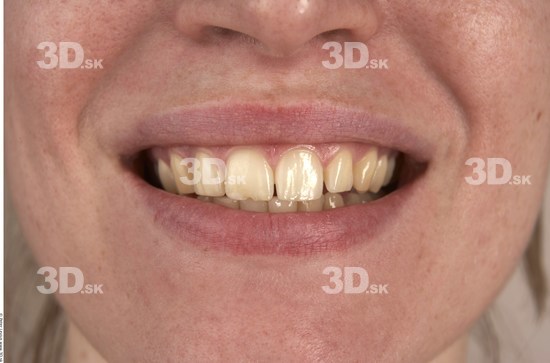 Whole Body Teeth Woman Slim Studio photo references