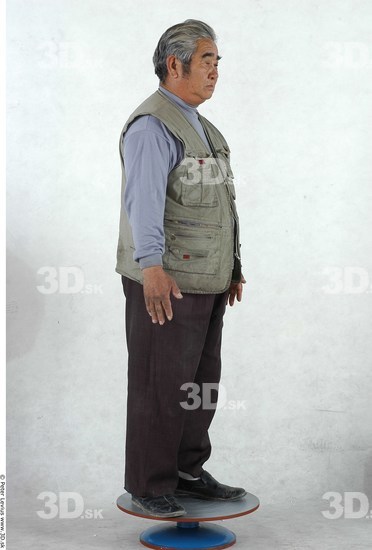 Whole Body Man Asian Casual Overweight Studio photo references