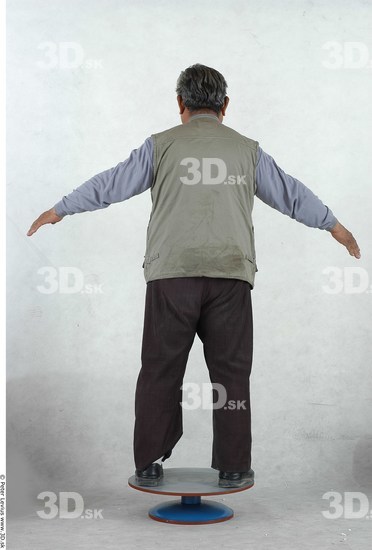 Whole Body Man Asian Casual Overweight Studio photo references