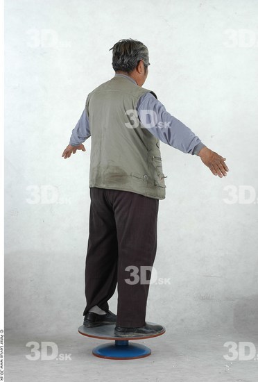 Whole Body Man Asian Casual Overweight Studio photo references