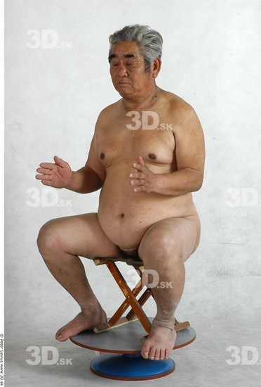 Whole Body Phonemes Man Artistic poses Asian Nude Overweight Studio photo references