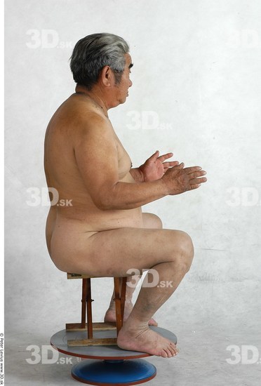 Whole Body Phonemes Man Artistic poses Asian Nude Overweight Studio photo references