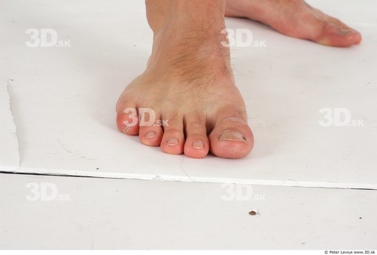 Foot Whole Body Man Nude Athletic Studio photo references