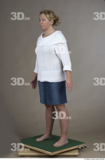 Whole Body Woman Casual Overweight Studio photo references