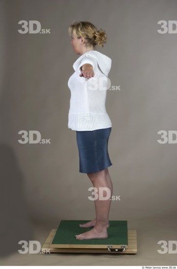 Whole Body Woman T poses Casual Overweight Studio photo references