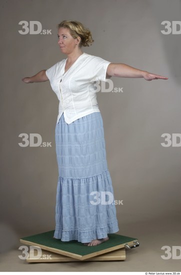 Whole Body Woman T poses Casual Overweight Studio photo references