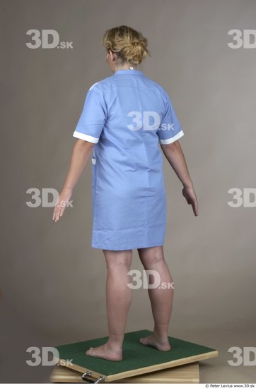 Whole Body Woman Uniform Overweight Studio photo references