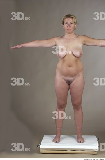 Whole Body Woman T poses Nude Overweight Studio photo references