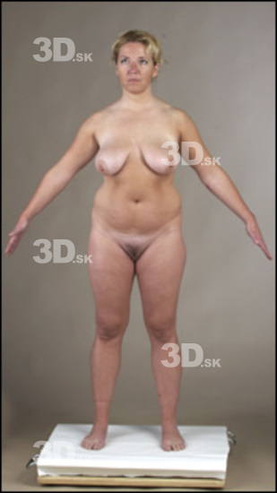 Whole Body Woman Overweight Studio photo references