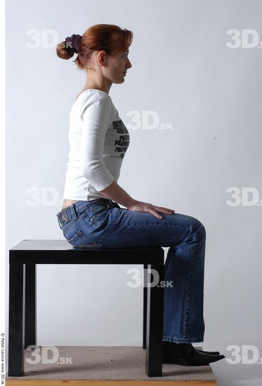 Whole Body Woman Artistic poses White Casual Slim