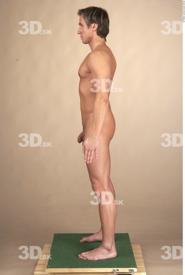 Whole Body Man Nude Muscular Studio photo references