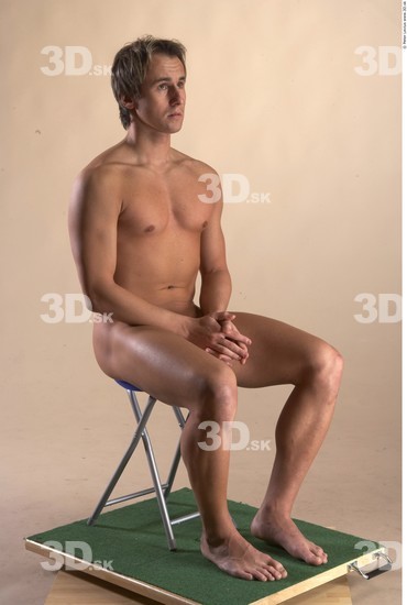 Whole Body Man Artistic poses White Nude Muscular