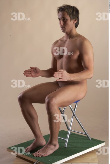 Whole Body Man Artistic poses White Nude Muscular