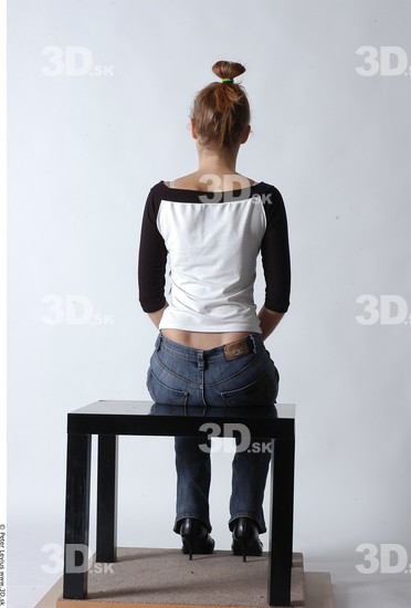 Whole Body Woman Artistic poses White Casual Slim