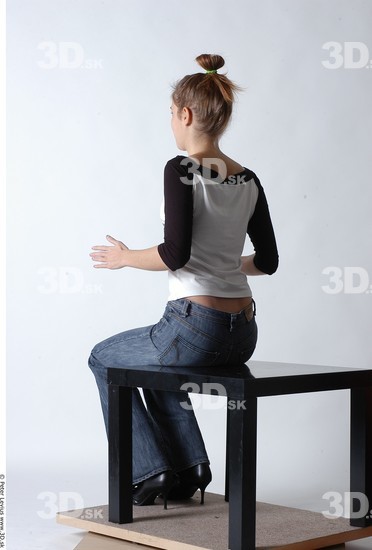 Whole Body Woman Artistic poses White Casual Slim