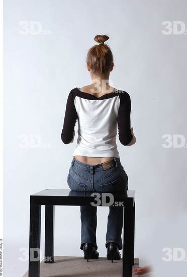 Whole Body Woman Artistic poses White Casual Slim