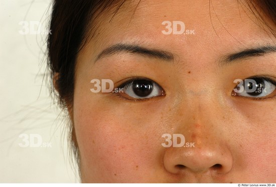 Eye Whole Body Woman Asian Slim Studio photo references