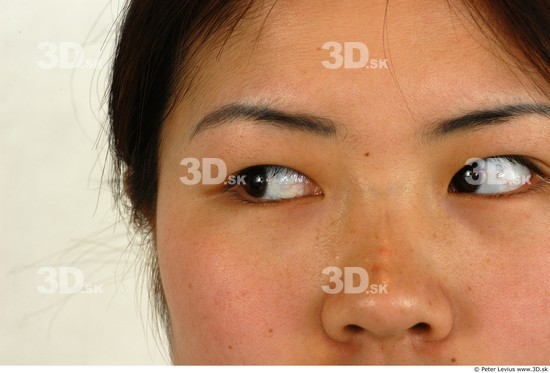 Eye Whole Body Woman Asian Slim Studio photo references