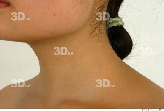 Neck Whole Body Woman Asian Nude Slim Studio photo references