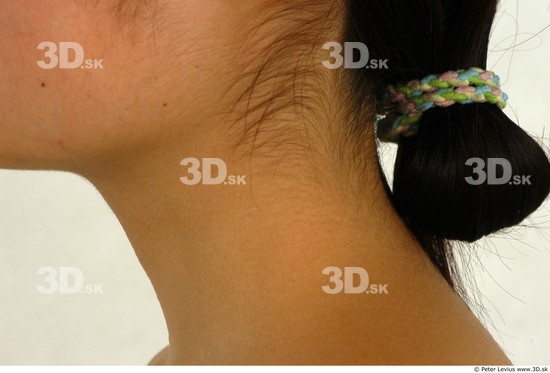 Neck Whole Body Woman Asian Nude Slim Studio photo references