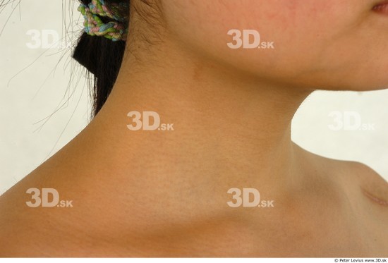 Neck Whole Body Woman Asian Nude Slim Studio photo references