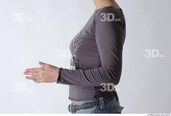 Arm Whole Body Woman Casual Average Studio photo references