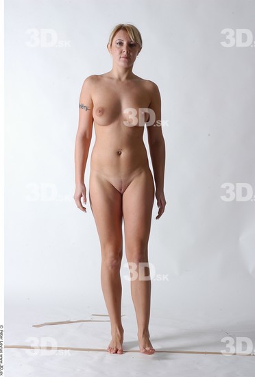 Whole Body Woman Tattoo Nude Average Studio photo references