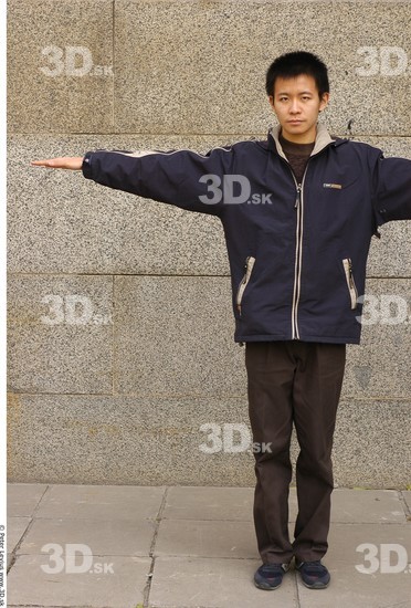 Whole Body Man T poses Asian Casual Slim