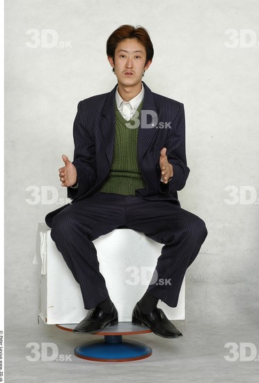 Whole Body Man Artistic poses Asian Formal Slim Studio photo references