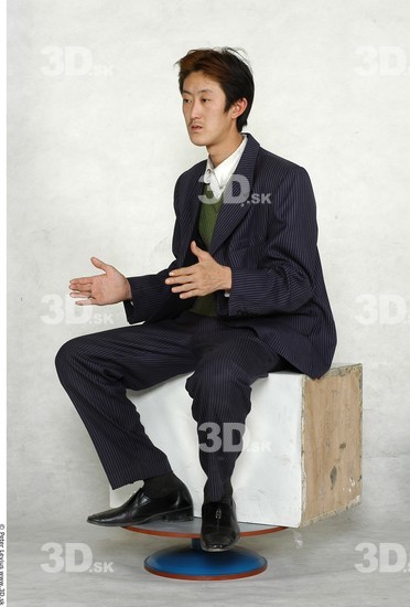 Whole Body Man Artistic poses Asian Formal Slim Studio photo references